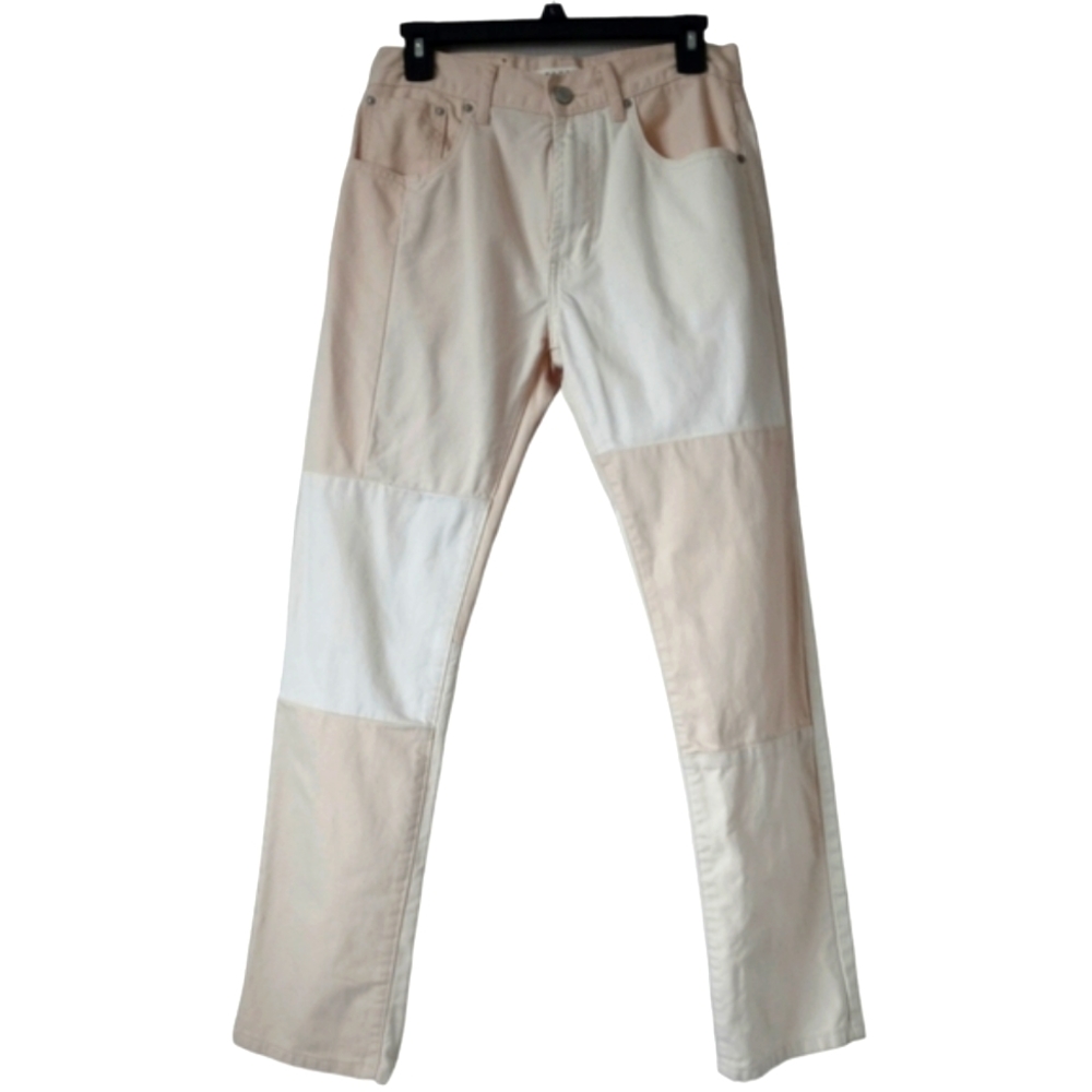 PACSUN VINTAGE LOOSE  WOMEN'S WHITE /TAN PATCH JEANS. SIZE 29